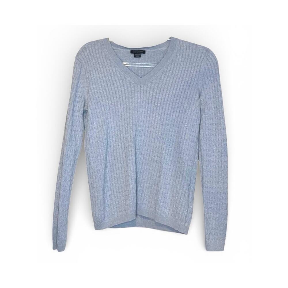 Tommy Hilfiger Sky Blue Ribbed Knit Sweater Size Small Classic Preppy